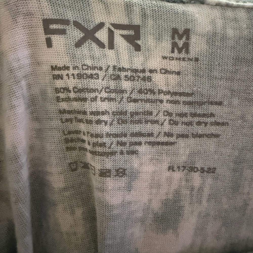 Women's FXR Teal Tie-Dye Hooded Long Sleeve Top - Picture 3 of 6